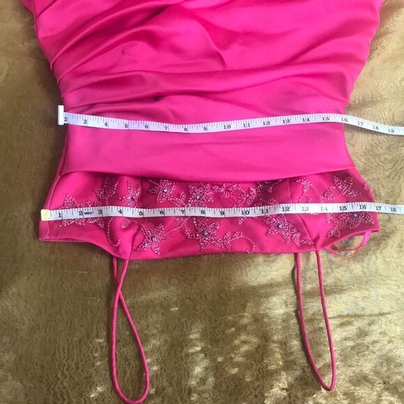 $150= 75 City  Triangles Pink Prom Maxi Junior Dresses Size 9 (90s Y2K) - Picture 12 of 16